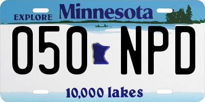 MN license plate 050NPD