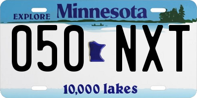 MN license plate 050NXT