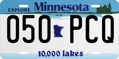 MN license plate 050PCQ