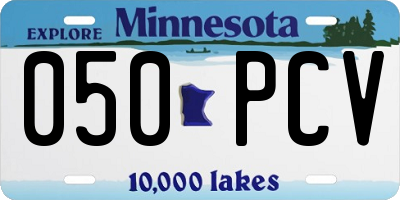 MN license plate 050PCV