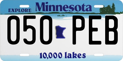 MN license plate 050PEB