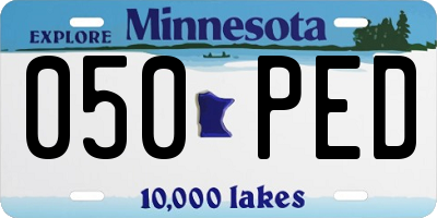MN license plate 050PED