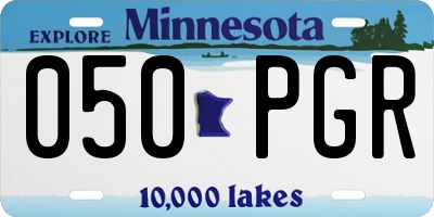 MN license plate 050PGR