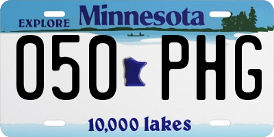 MN license plate 050PHG