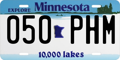 MN license plate 050PHM