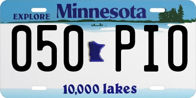 MN license plate 050PIO