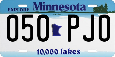 MN license plate 050PJO