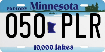 MN license plate 050PLR