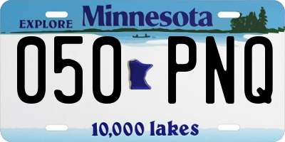 MN license plate 050PNQ