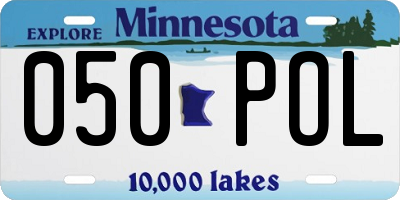 MN license plate 050POL