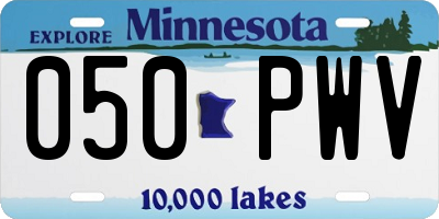 MN license plate 050PWV