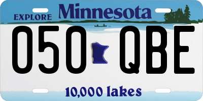 MN license plate 050QBE