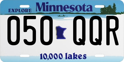 MN license plate 050QQR