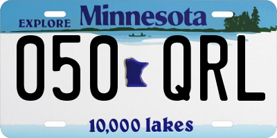 MN license plate 050QRL