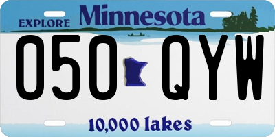 MN license plate 050QYW