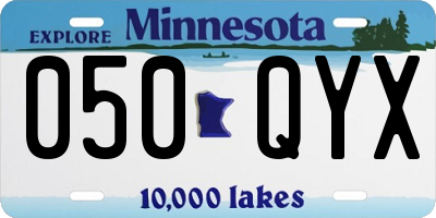 MN license plate 050QYX