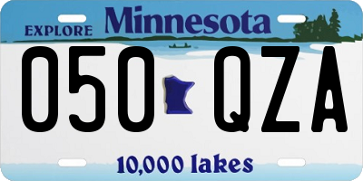 MN license plate 050QZA