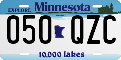 MN license plate 050QZC