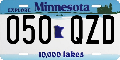 MN license plate 050QZD