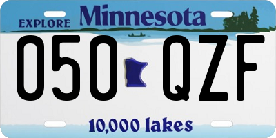 MN license plate 050QZF