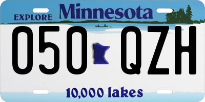 MN license plate 050QZH