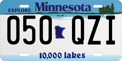 MN license plate 050QZI