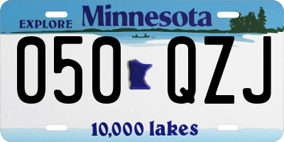 MN license plate 050QZJ