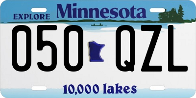 MN license plate 050QZL