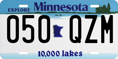 MN license plate 050QZM
