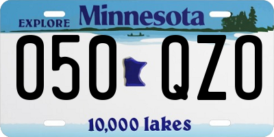 MN license plate 050QZO