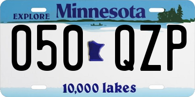 MN license plate 050QZP