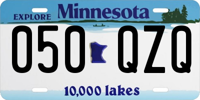 MN license plate 050QZQ