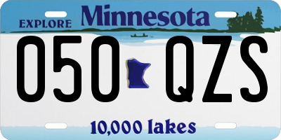 MN license plate 050QZS