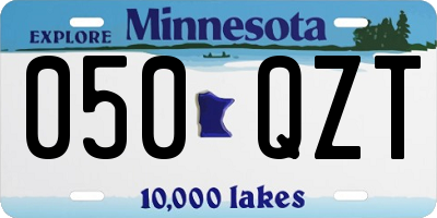 MN license plate 050QZT