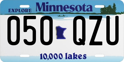 MN license plate 050QZU