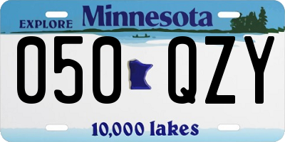 MN license plate 050QZY