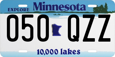 MN license plate 050QZZ