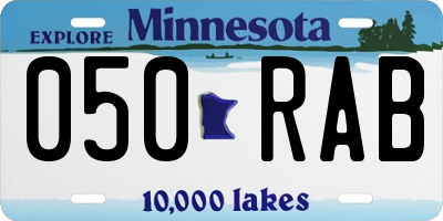 MN license plate 050RAB