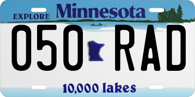 MN license plate 050RAD