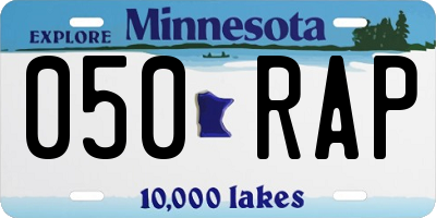 MN license plate 050RAP