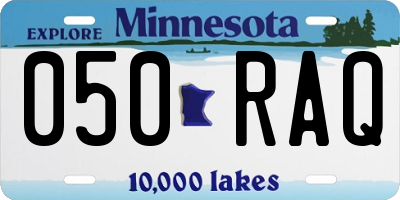 MN license plate 050RAQ