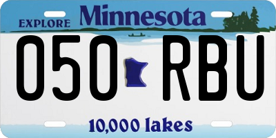 MN license plate 050RBU