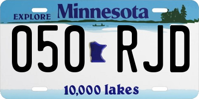 MN license plate 050RJD