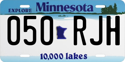 MN license plate 050RJH