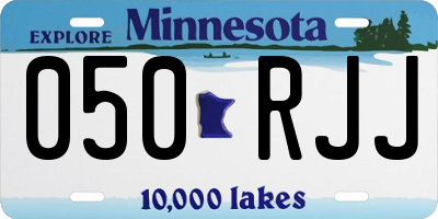 MN license plate 050RJJ