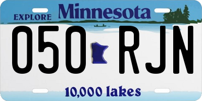 MN license plate 050RJN