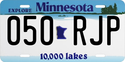 MN license plate 050RJP