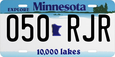 MN license plate 050RJR