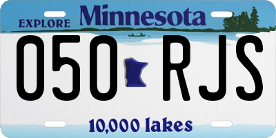 MN license plate 050RJS