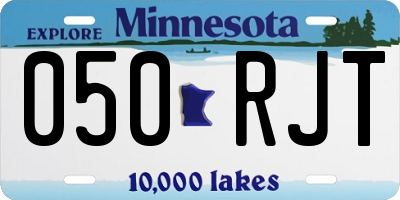 MN license plate 050RJT
